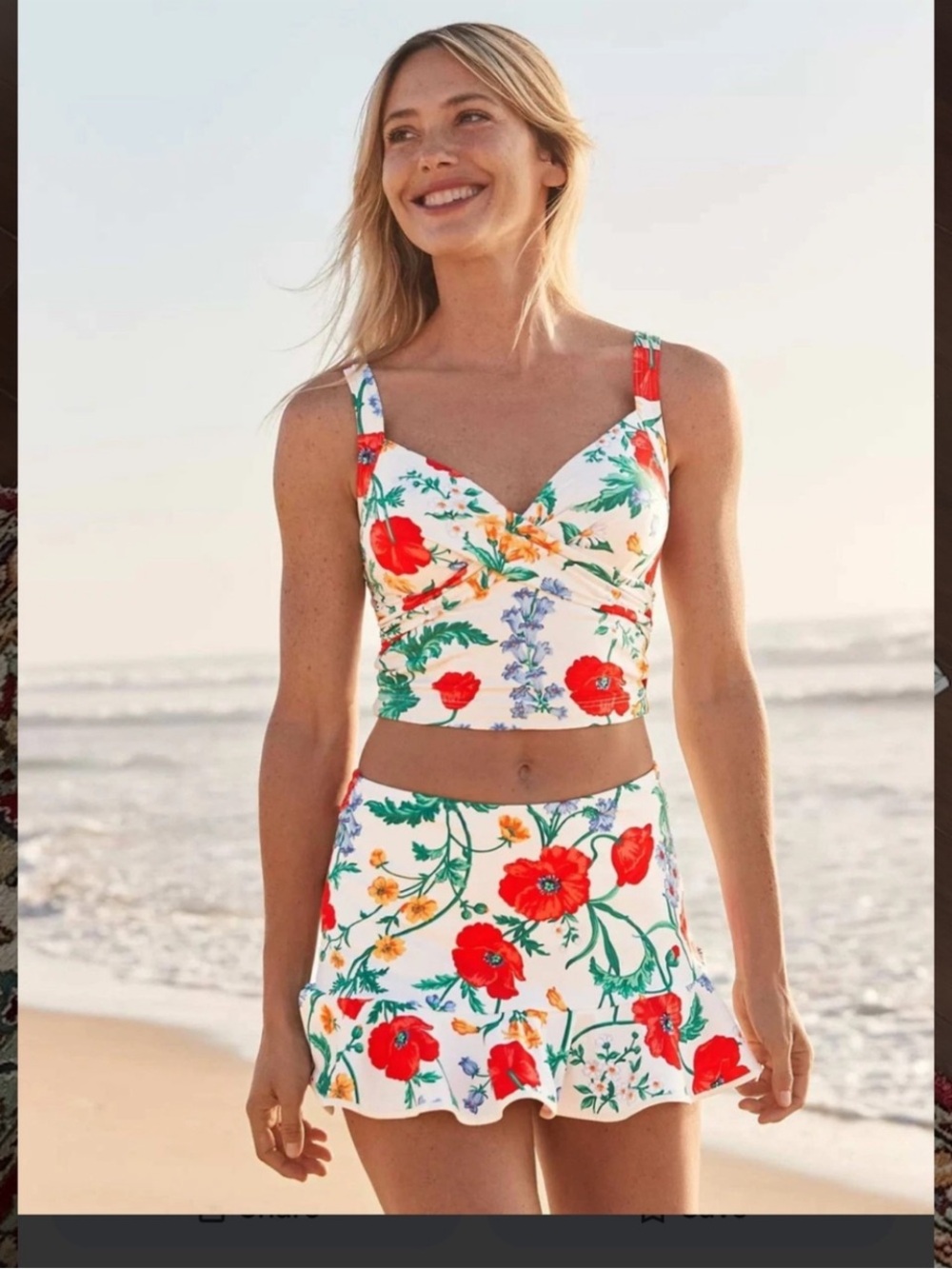 NWT Lands send Tankini Poppy Floral Size 14